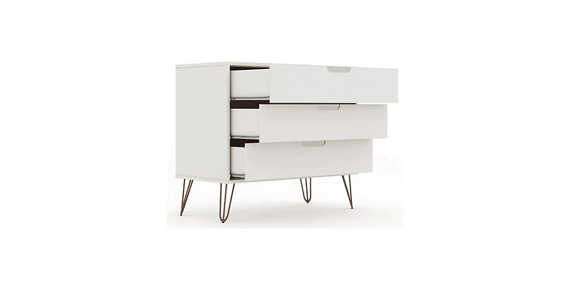 Slickblue Modern Scandinavian Style Bedroom 3-Drawer Dresser