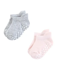 Touched by Nature Baby Girls 12Pk Organic Non-Skid No-Show Socks