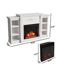 Tv Stand Fits TVs up to 75 inches with Electric Fireplace