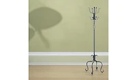 Decorative and Functional Metal Coat Rack Entryway Hall Tree