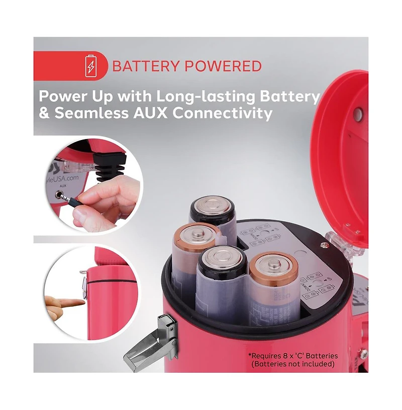 Pyle 50-Watt Portable Megaphone with Siren, MP3 Input, Automatic Siren, Shoulder Strap, Lightweight