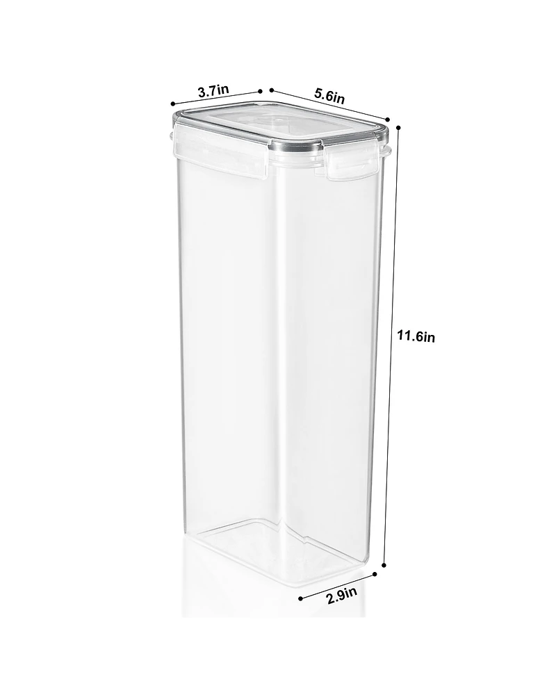 Sorbus 4 Pack Airtight (2.6L/88.4oz) Cereal Dispenser Canister Set with Lids - Easy Pour, Stackable, Store Dry Food, Rice Pasta and more