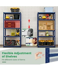 Pcs 5 Tier Adjustable Garage Shelving Unit with 2000 lbs Max Load for Warehouse