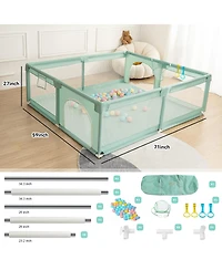 Comomy Baby Playpen, 71x59'' Extra Large Playard, Kids Activity Center with Anti-Slip Base, Safety Play Yard for Infants Toddlers