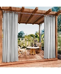 Awesome Home Outdoor Cabana Stripe Uv Protected Privacy Tab Top Curtain Panel, 52"x84"