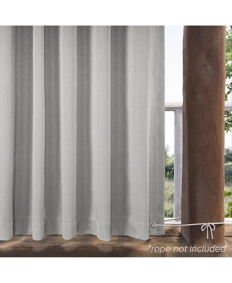 Awesome Home Outdoor Cabana Solid Uv Protected Privacy Tab Top Curtain Panel, 52"x108"
