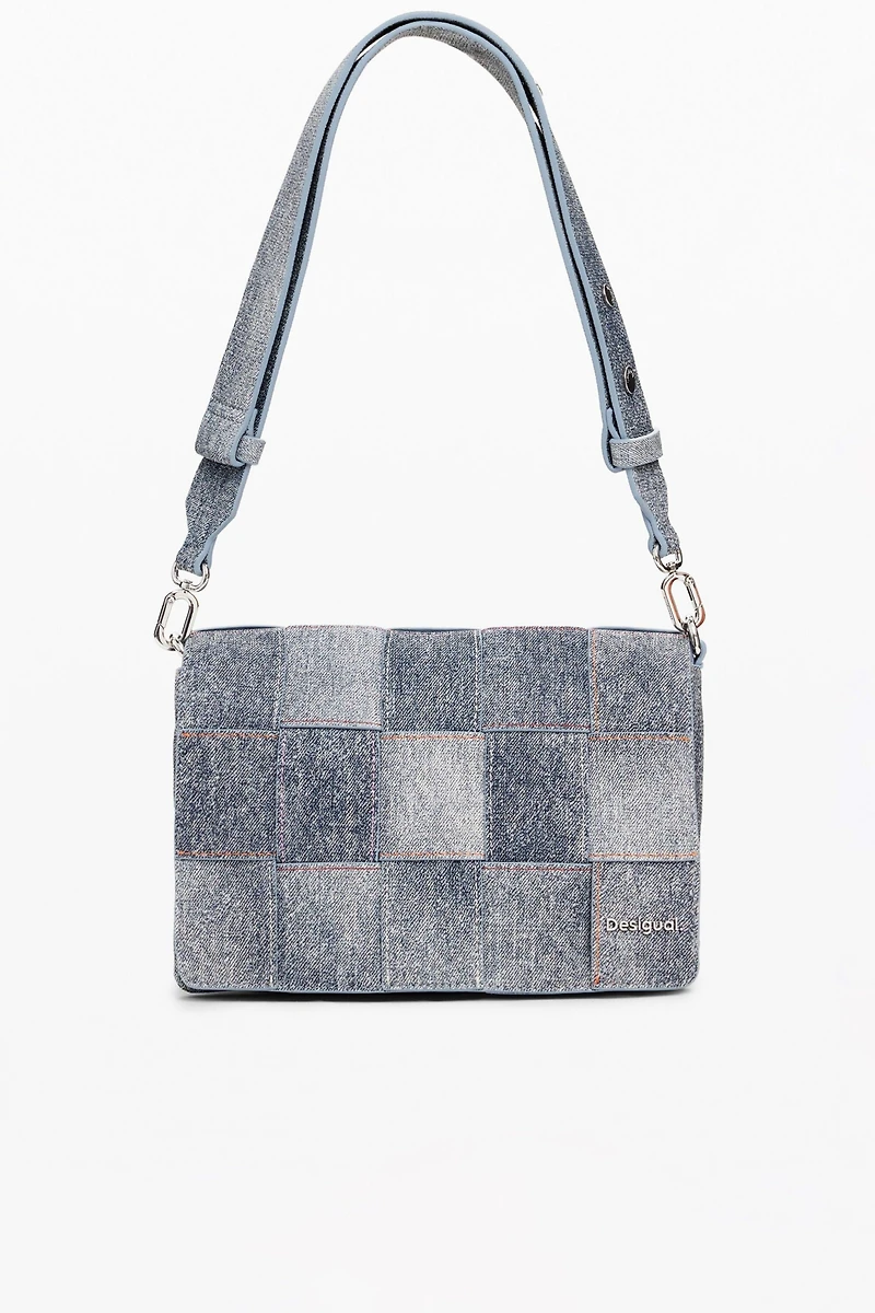 Desigual Women's Medium braided denim-effect bag