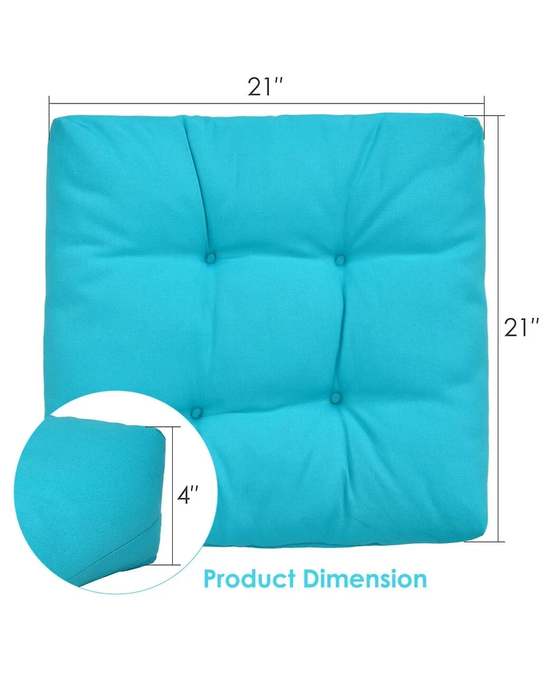 Gouun 21 Inch x 21 Inch Patio Chair Seat Cushion Pads for Indoor and Outdoor