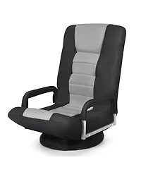 Gouun 360-Degree Swivel Gaming Floor Chair with Foldable Adjustable Backrest