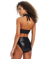 Bar Iii Womens Midnight Boho Longline Bikini Top High Rise Bikini Bottoms Exclusively At Macys