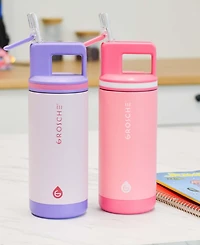 Grosche Alpine Flip 'N Sip 2-Pc. Kids Insulated Water Bottle with Straw