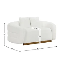 Homelegance 71" White Label Lyman Sherpa Love Seat