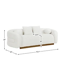 Homelegance 93" White Label Lyman Sherpa Sofa