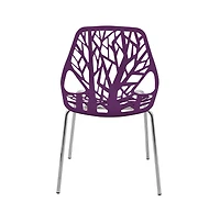 LeisureMod Modern Asbury Dining Chair w/ Chromed Legs