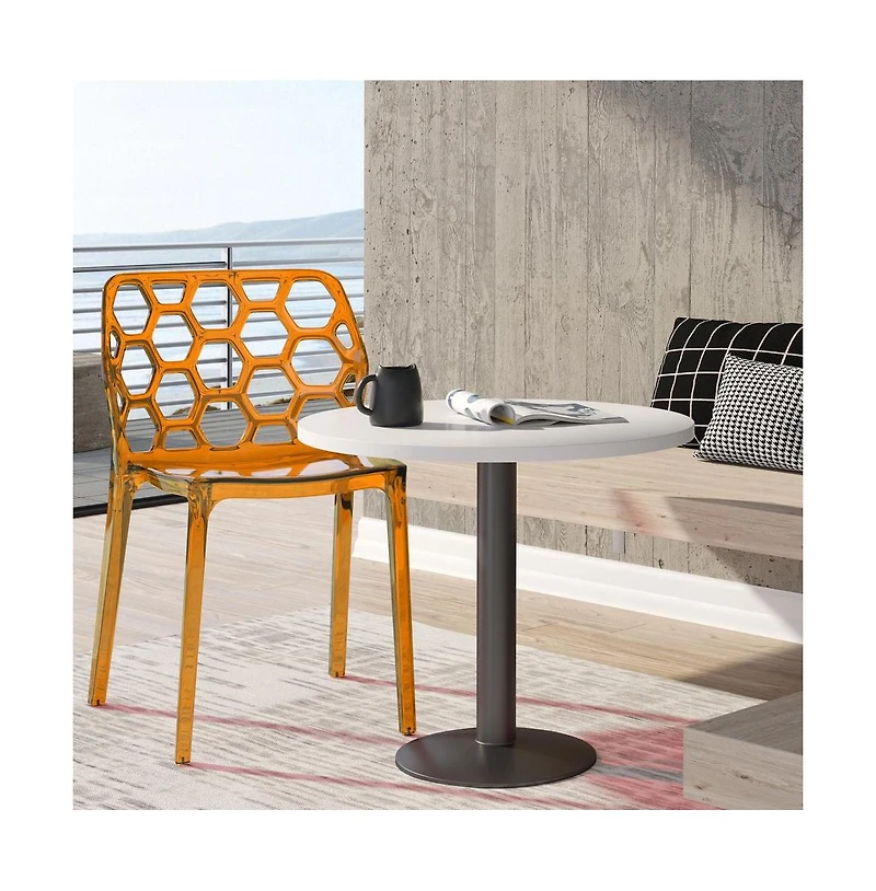 LeisureMod Modern Dynamic Dining Chair Set of 2