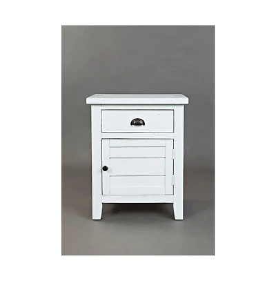 Jofran Artisan's Craft Rustic Farmhouse Distressed Solid Wood Accent Table