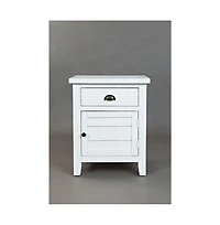 Jofran Artisan's Craft Rustic Farmhouse Distressed Solid Wood Accent Table