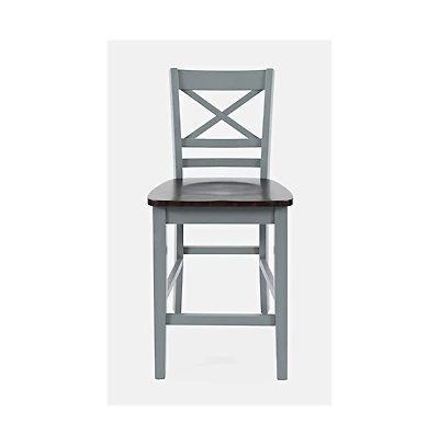 Jofran Asbury Park Solid Acacia Farmhouse X Back Stool (Set of 2