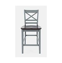 Jofran Asbury Park Solid Acacia Farmhouse X Back Stool (Set of 2