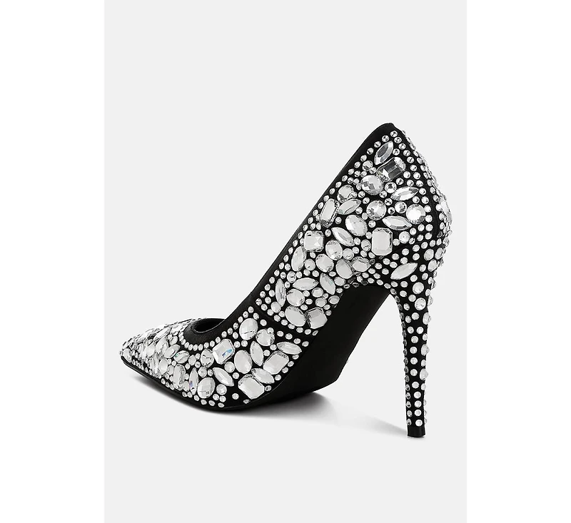 Iceout Diamante & Rhinestone Embellishments Pumps