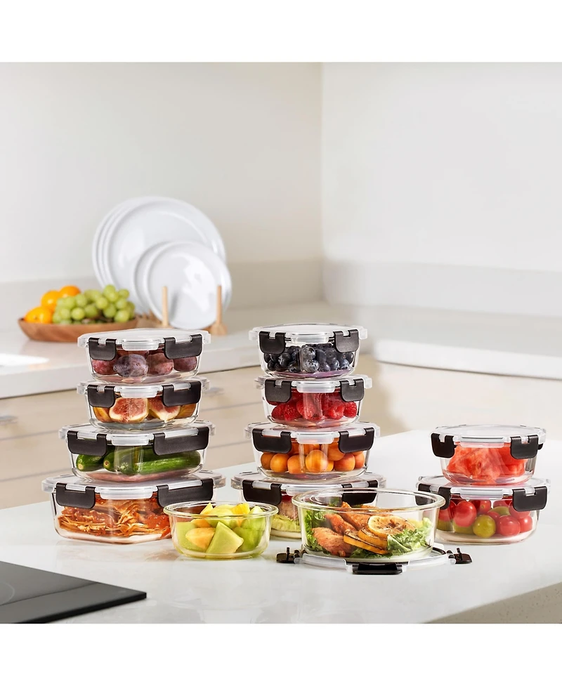 Sorbus 24-Piece Glass Food Storage Containers with Lids