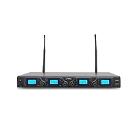 Pyle 4-Channel Uhf Wireless Microphone System Kit with (2) Handheld Mics, (2) Beltpack Transmitters, (2) Lavalier Mics & (2) Headset Mics
