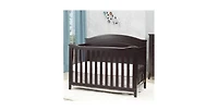 4-in-1 Convertible Crib – Solid Wood Baby Crib with Mattress Base Adjustments, Toddler Bed Sold Separately