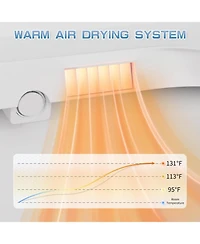 Lalahoo Electric Bidet Toilet Seat with Side Panel, Elongated Heated Toilet Seat