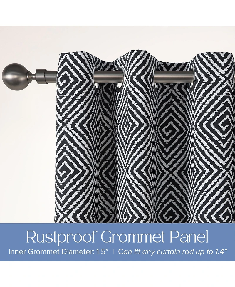 Outdoor Gobi Print Uv Protected Privacy Grommet Curtain Panel, 52"×96"