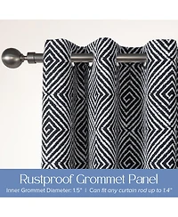 Outdoor Gobi Print Uv Protected Privacy Grommet Curtain Panel, 52"×96"