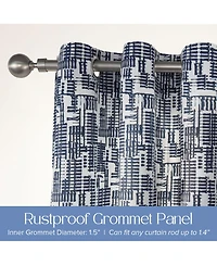 Outdoor Gobi Print Uv Protected Privacy Grommet Curtain Panel, 52"×96"
