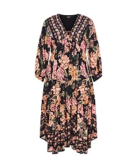 City Chic Plus Devine Beauty Border Dress