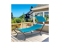 Slickblue Outdoor Hammock Chaise Lounge Chair Cot with Canopy and Storage Bag