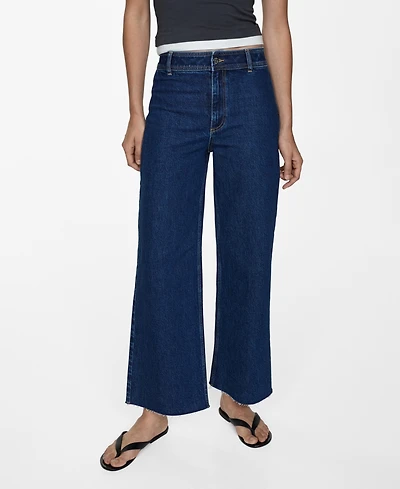 Mango Women's Catherin Culotte High Rise Jeans