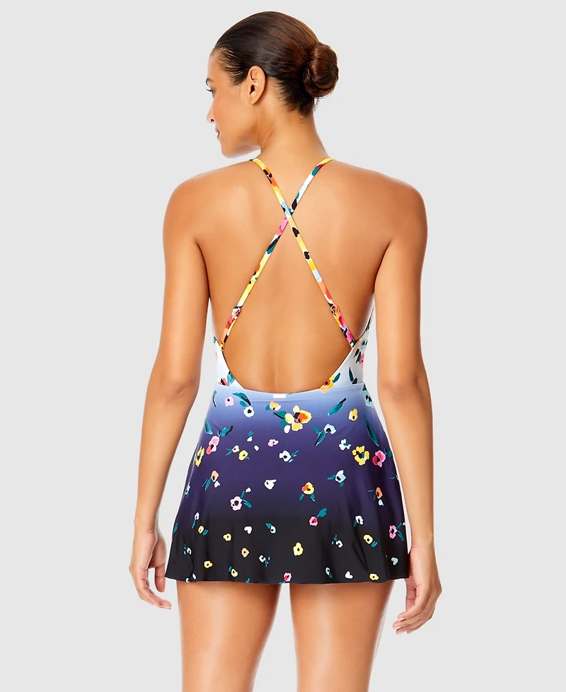 Anne Cole Women's Floral-Print Swimdress