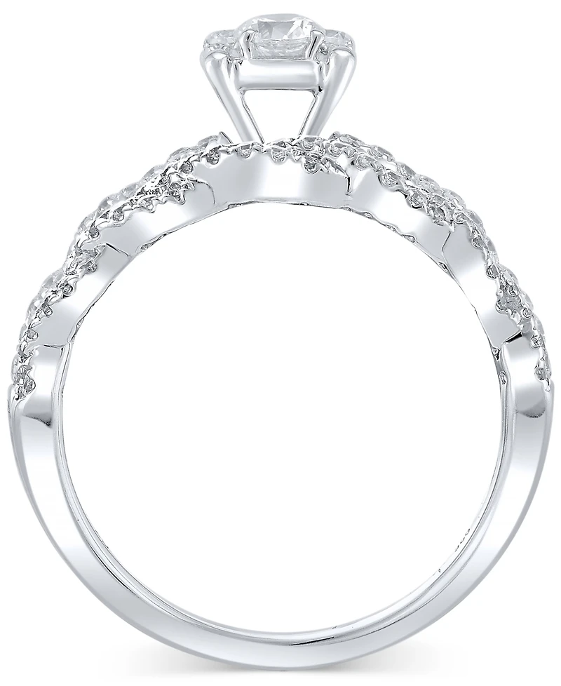 Diamond Braid-Inspired Bridal Set (1 ct. t.w.) in 14k White Gold
