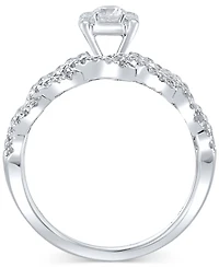 Diamond Braid-Inspired Bridal Set (1 ct. t.w.) in 14k White Gold