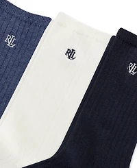 Lauren Ralph Lauren Women's 3-Pk. Classic Rib Trouser Socks