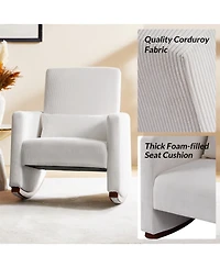 Hulala Home Tom Modern Rocking Chair with Solid Wood