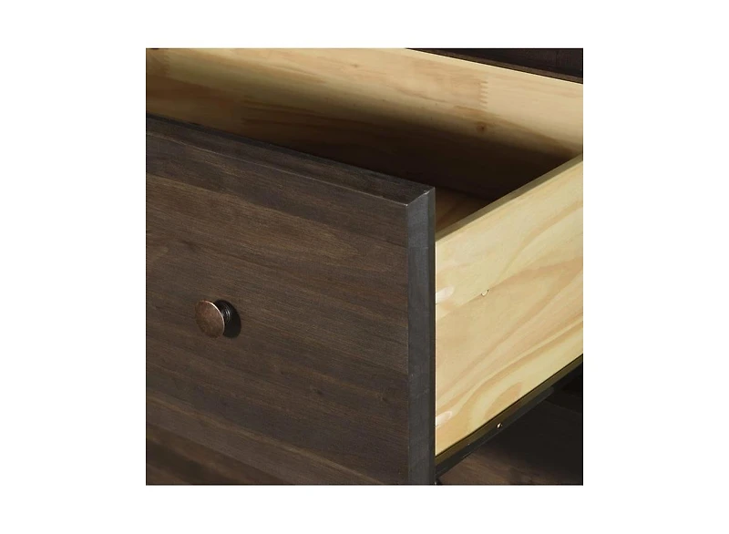 Solid Pine 6-Drawer Chest – Farmhouse Style Wooden Dresser for Bedroom Storage and Decorative Furniture Use
