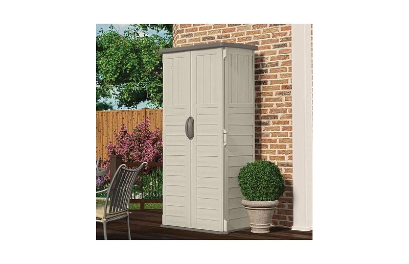 Slickblue Outdoor Heavy Duty 22 Cubic Ft Vertical Garden Storage Shed