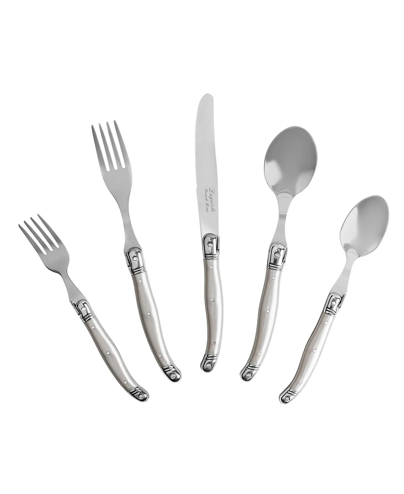 French Home Laguiole 20 Piece Stainless Steel Flatware Set, Service for 4
