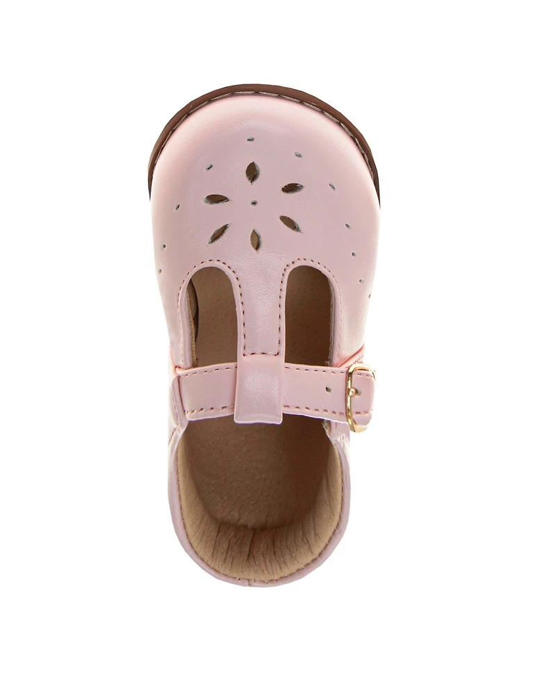 Josmo Infant Slip-Resistant Flat T-Strap Shoes
