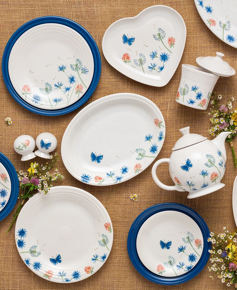Fiesta Breezy Floral Heart Shaped Plate 9"