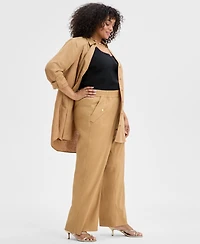 I.n.c. International Concepts Plus Pull-On Wide-Leg Pants, Exclusively at Macy's