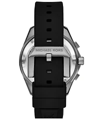 Michael Kors Men's Maritime Chronograph Black Silicone Watch, 45mm