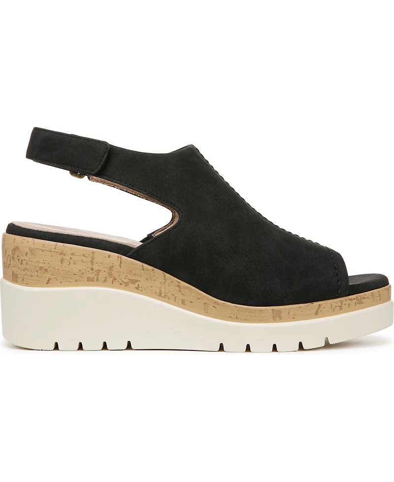 Soul Naturalizer Women's Giselle Peep Toe Slingback Wedge Sandals