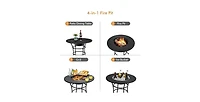 4 In 1 Fire Pit, Gri