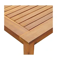 vidaXL Patio Table 55.1"x31.5"x29.1" Solid Acacia Wood