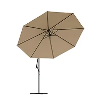 Cantilever Garden Parasol with Aluminum Pole 137.8" Taupe